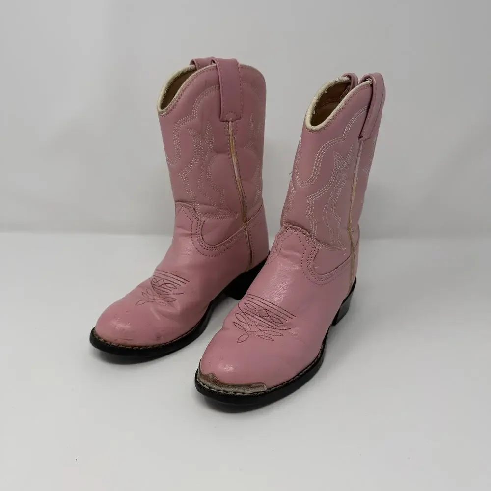 Durango Pink Western Cowboy Boots Kids Size 12D